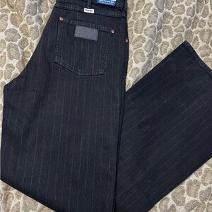 Wrangler Black Pinstripe Flare Jeans